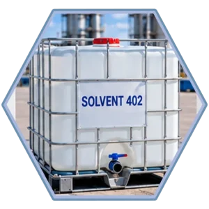 Solvent 402 in IBC tank for chemical use shipment for international trade