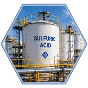 Sulfuric acid tank shown the industrial Sulfuric acid ready for shipment & international trade